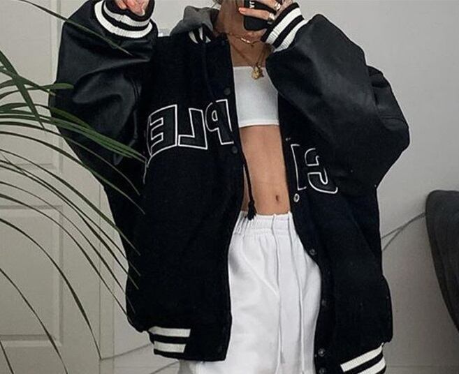 重ね着風 フード付き ジャケット アウター ジャンバー 上着 ミディアム