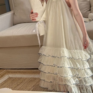 夏チュールベストワンピース