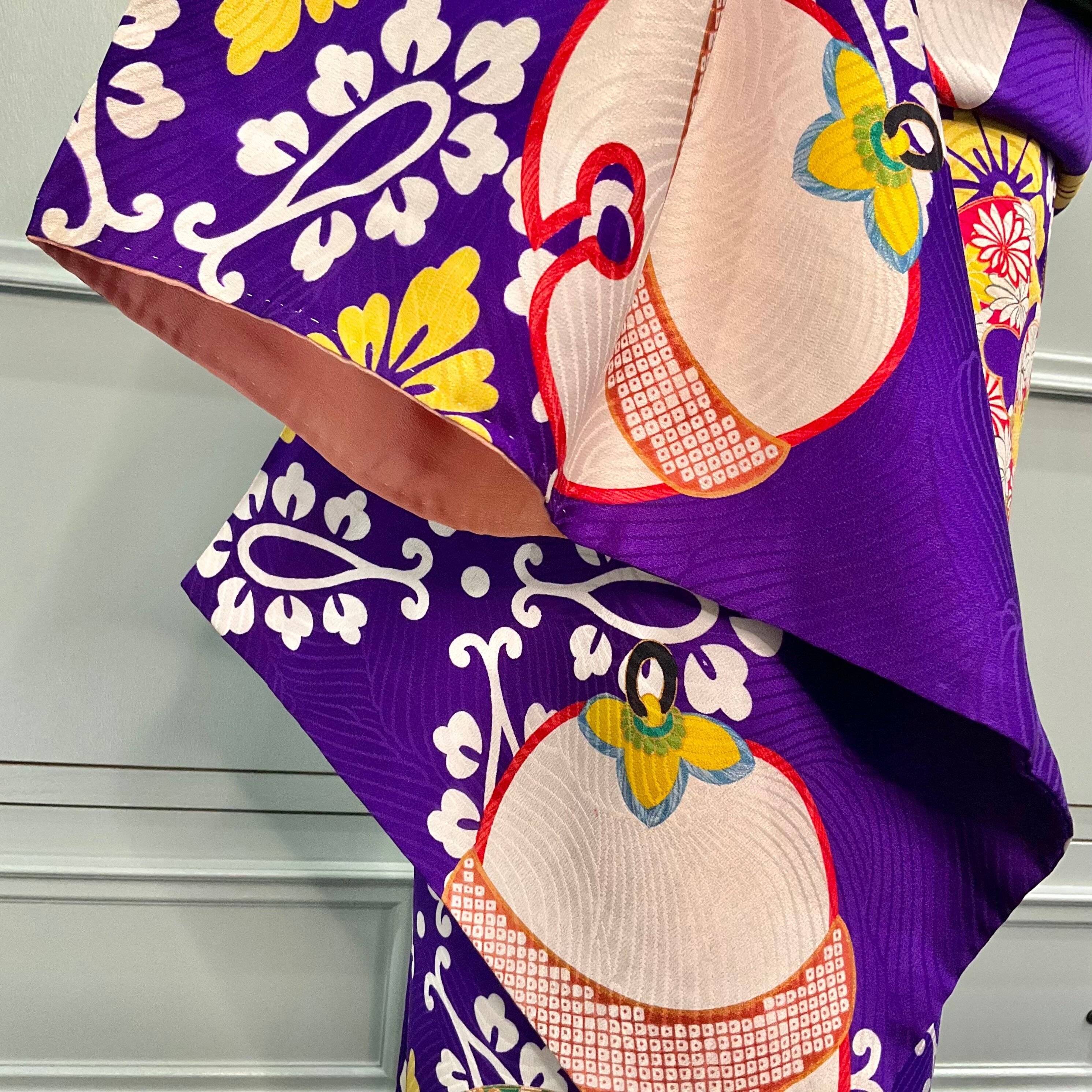 bell paisley*鈴 パープル 紫 ペイズリー 梅 菊 花 bell paisley*鈴 パープル 紫 ペイズリー 梅 菊 花