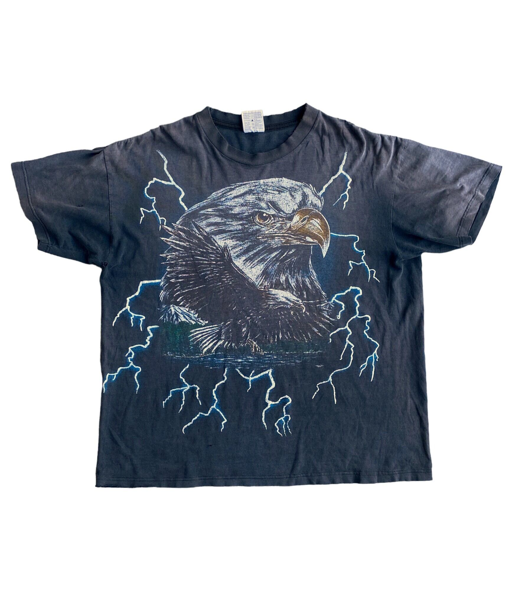 Vintage 90s XL T-shirt -AMERICAN THUNDER EAGLE- | BEGGARS BANQUET 