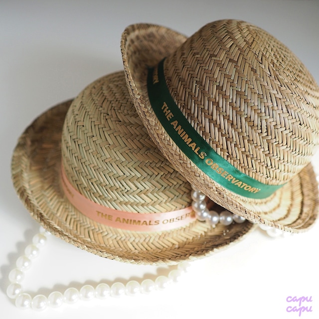 «sold out» THE ANIMALS OBSERVATORY / TAO / Green Straw Hat