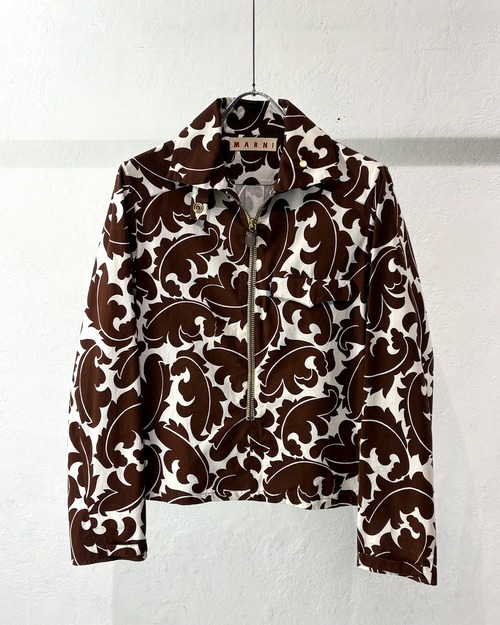 MARNI Botanical Pattern Zip-up Pullover Blouson