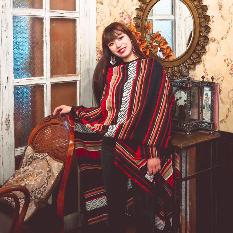 秋冬の厚みのある暖かさフォークスタイルのスカーフレトロな旅行ポーマントの暖かさの厚みのあるヒョナスタイルのテルショール 延命家ファッション23725235353