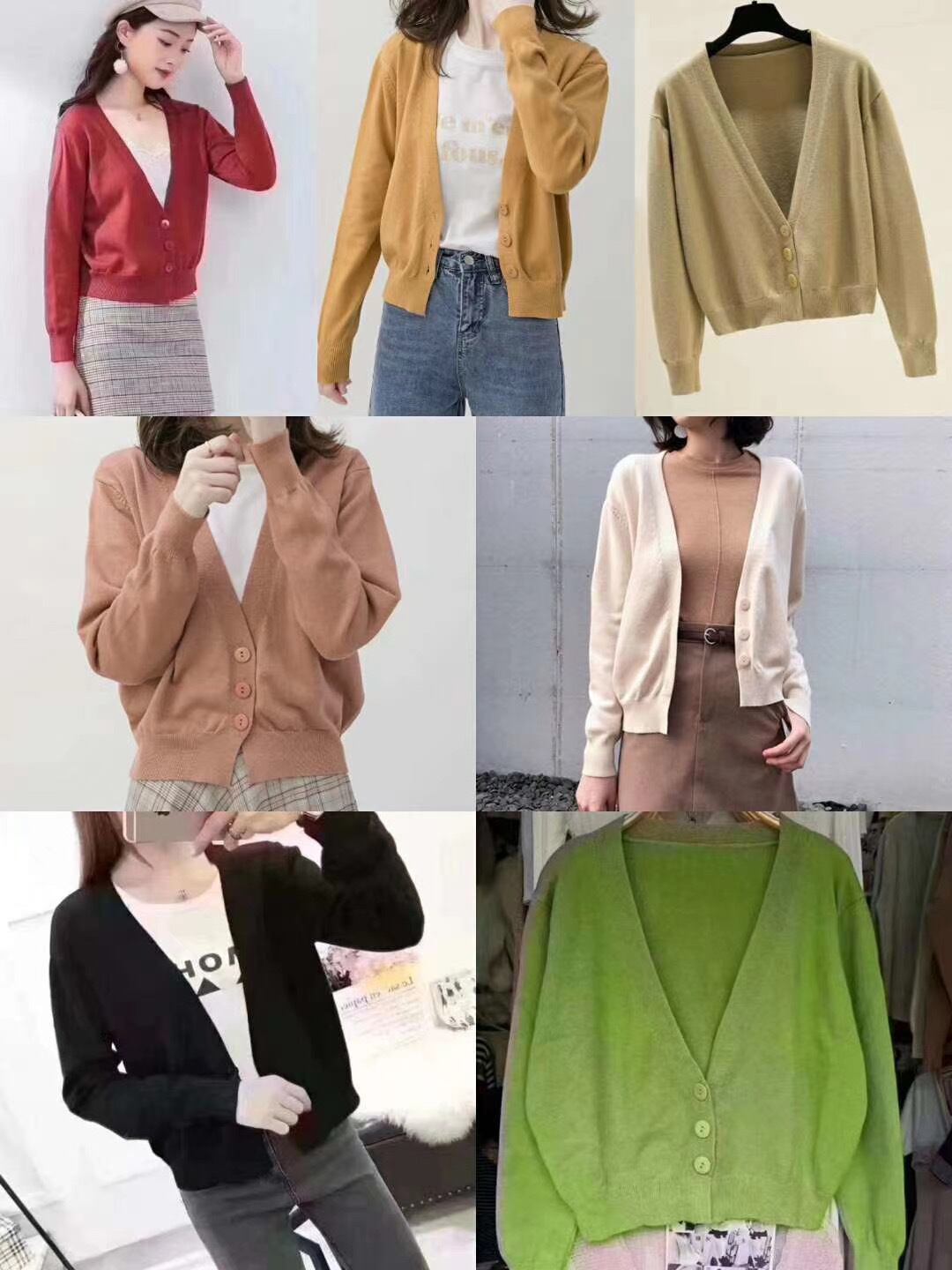 Vネックニットカーディガン