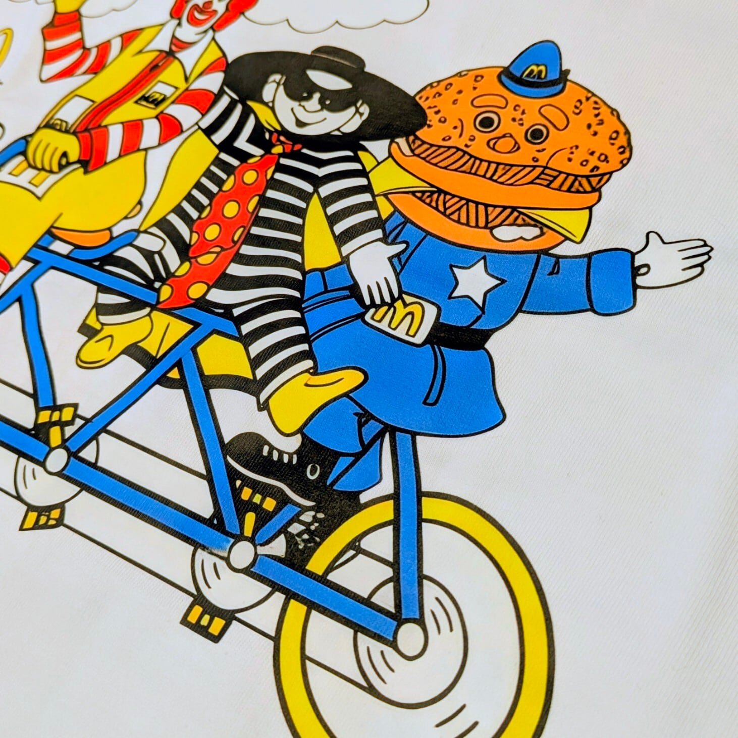 【 McDonald's ( マクドナルド )】『 bicycle 』Tシャツ / ロナルド・マクドナルド / ハンバーグラー / ビッグマックポリス 〚アメリカン雑貨 アメトイ〛