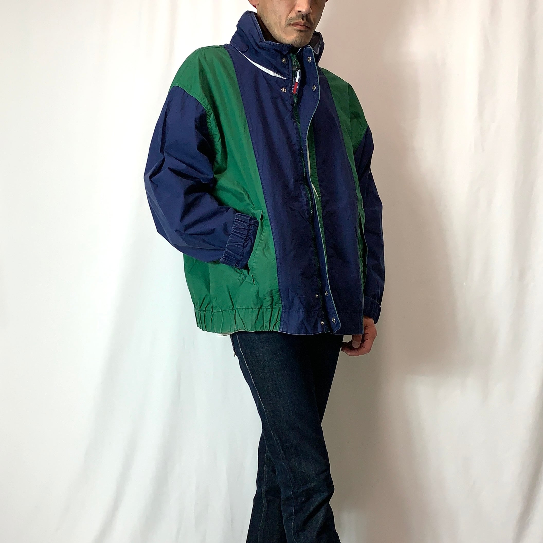 vintage old 90s TOMMY HILFIGER cotton blousonトミーヒルフィガー