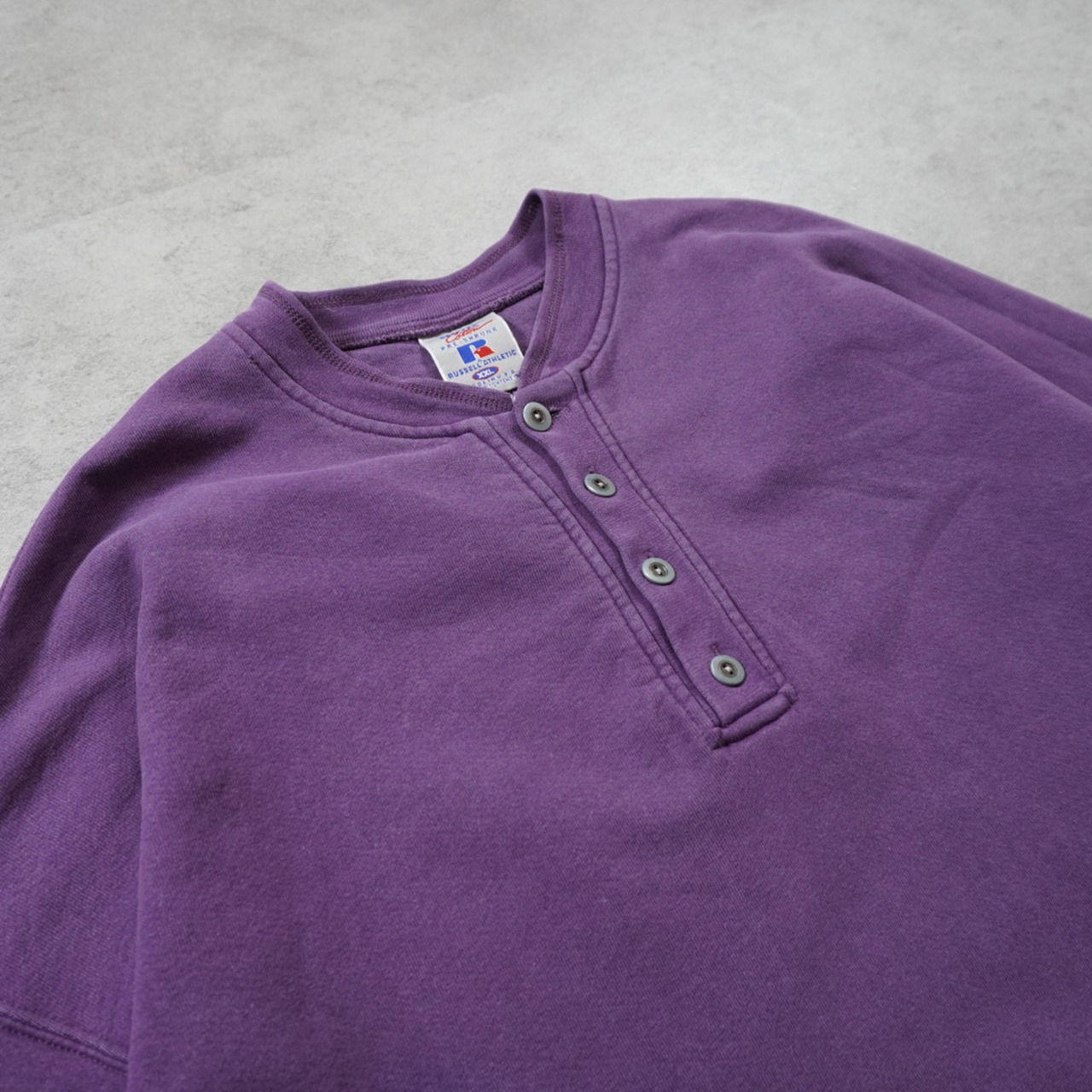 90s Russell Athletic henry neck sweatshirt "made in USA" XXL 古着 - 3