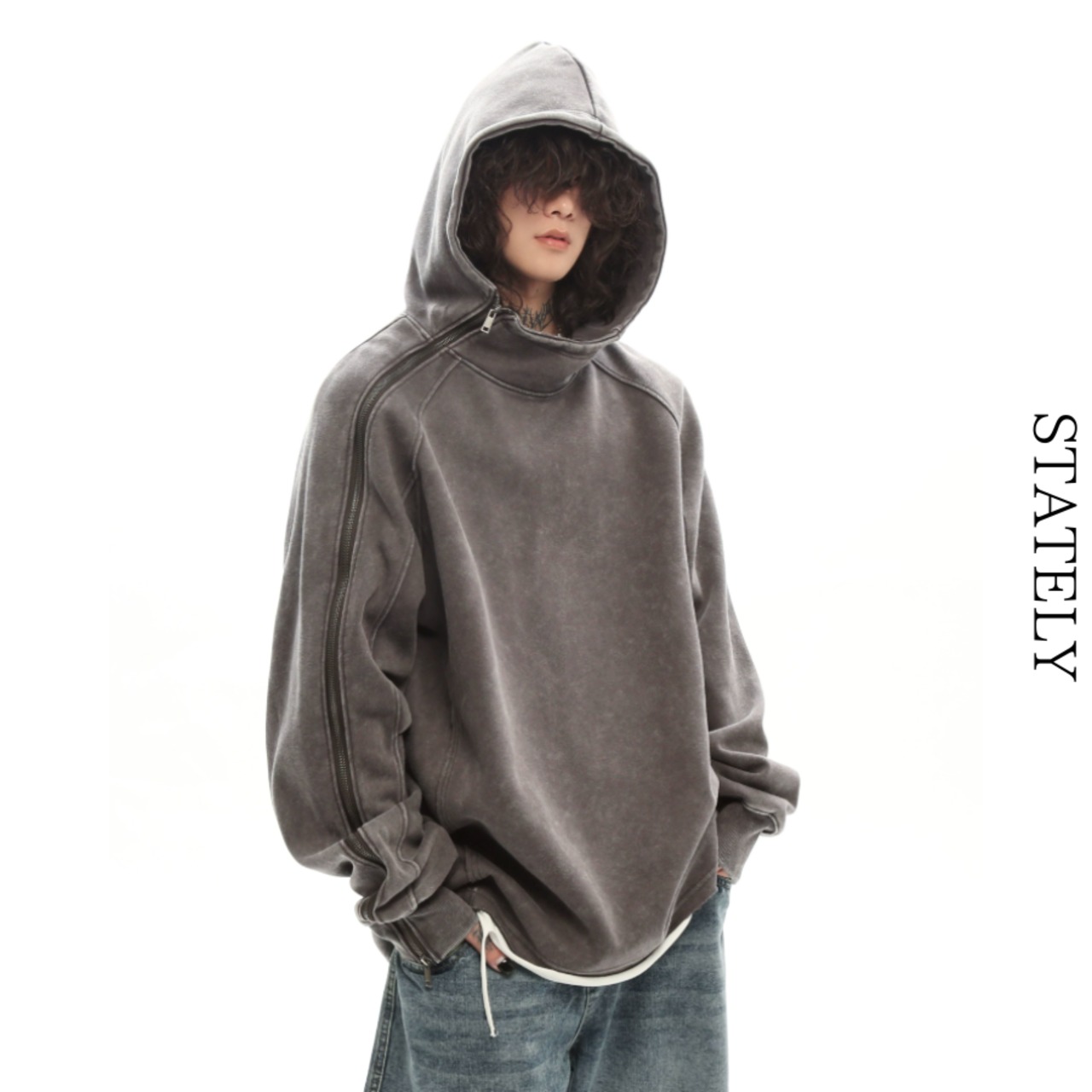Side Zip Wash サイドジップフーディー/2color_T270・画像4