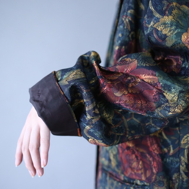 gloss fabric beautiful flower pattern 1b easy tailored jacket