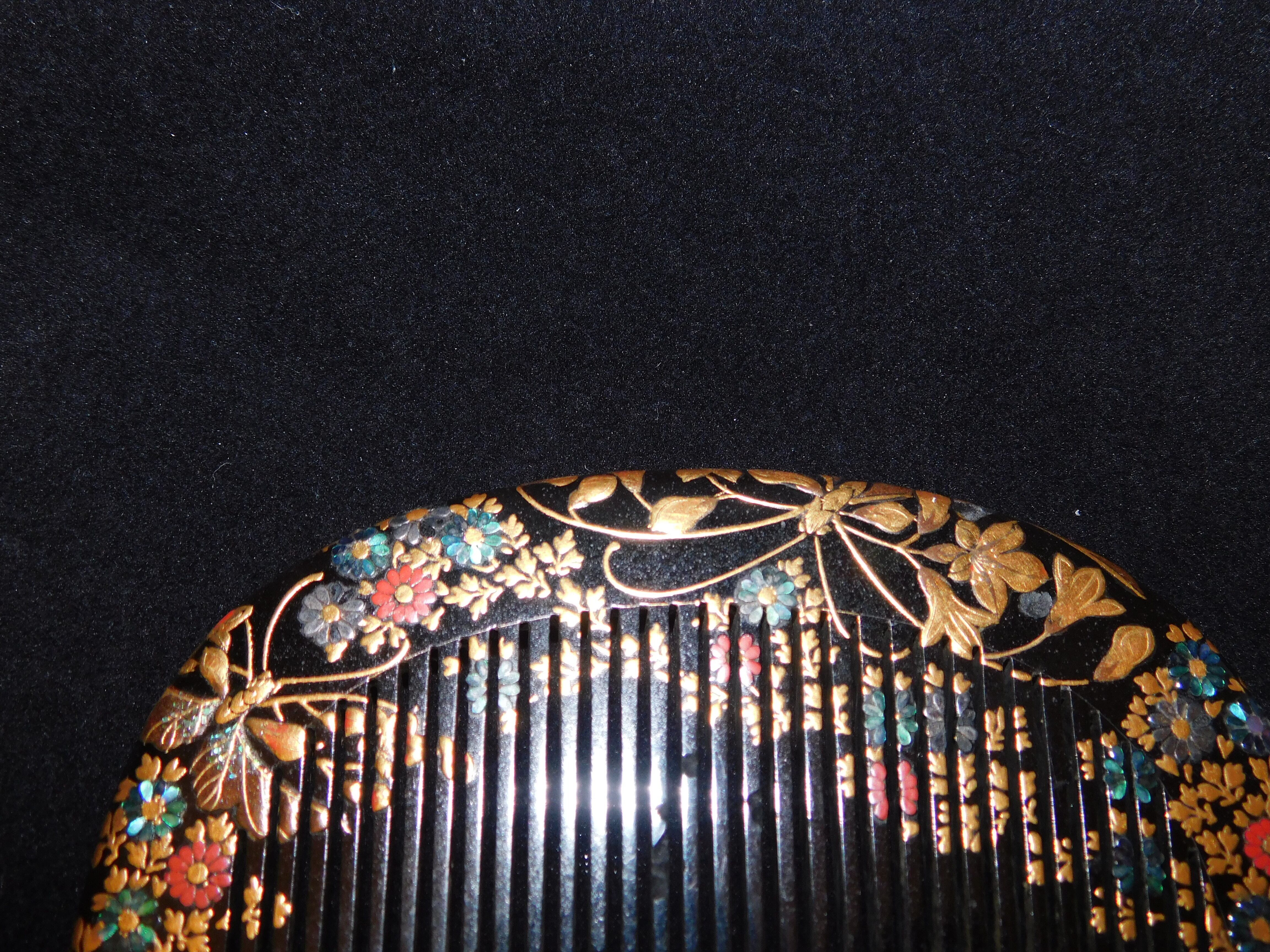 鼈甲の櫛 tortoiseshell work ornamental comb | 春夏秋冬（しき
