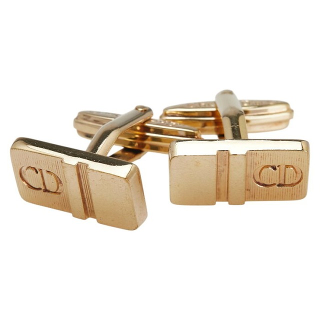 ディオール CDロゴ カフス ゴールド メッキ メンズ Dior 【中古】