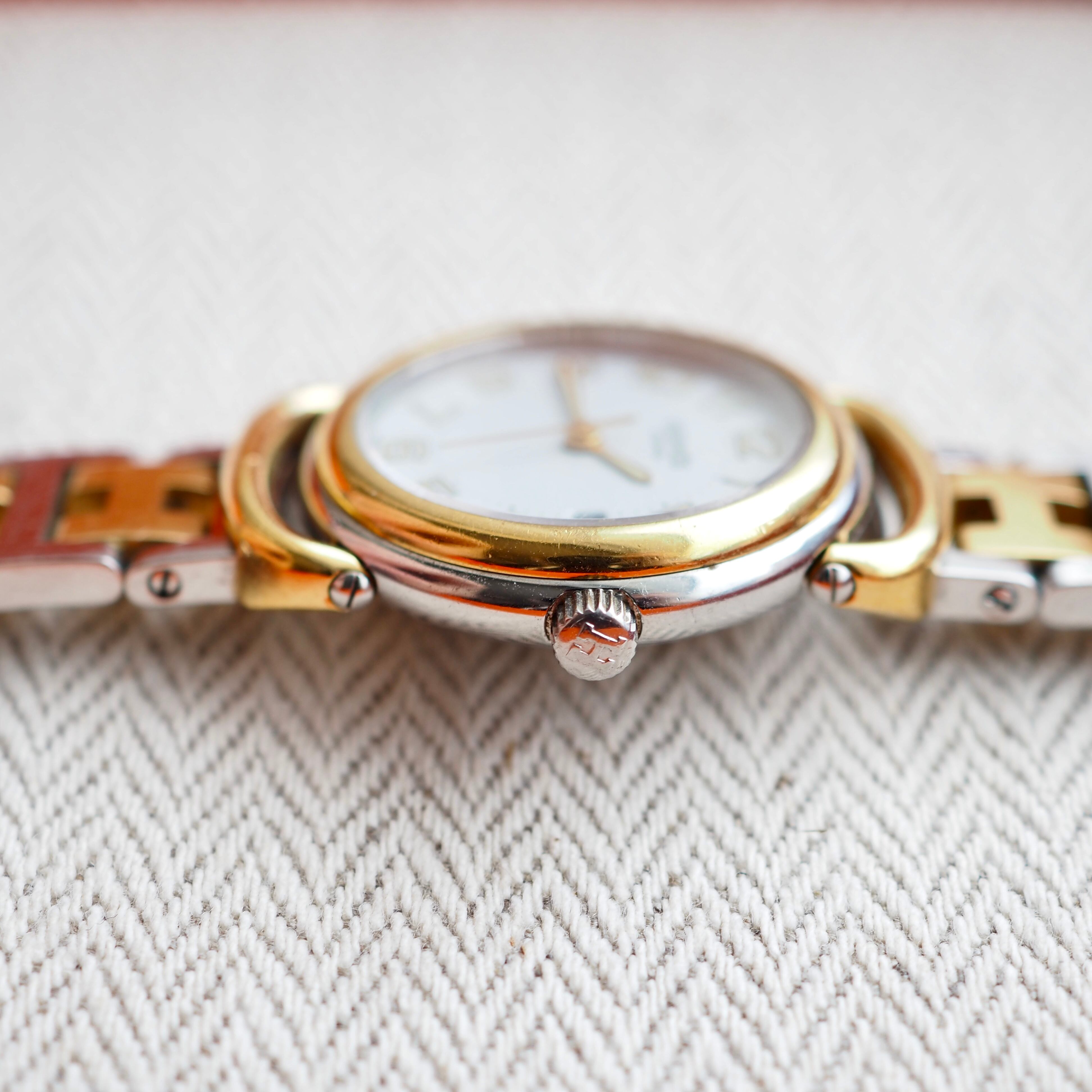 HERMES エルメス プルマン 3針 デイト付 コンビ ヴィンテージ時計