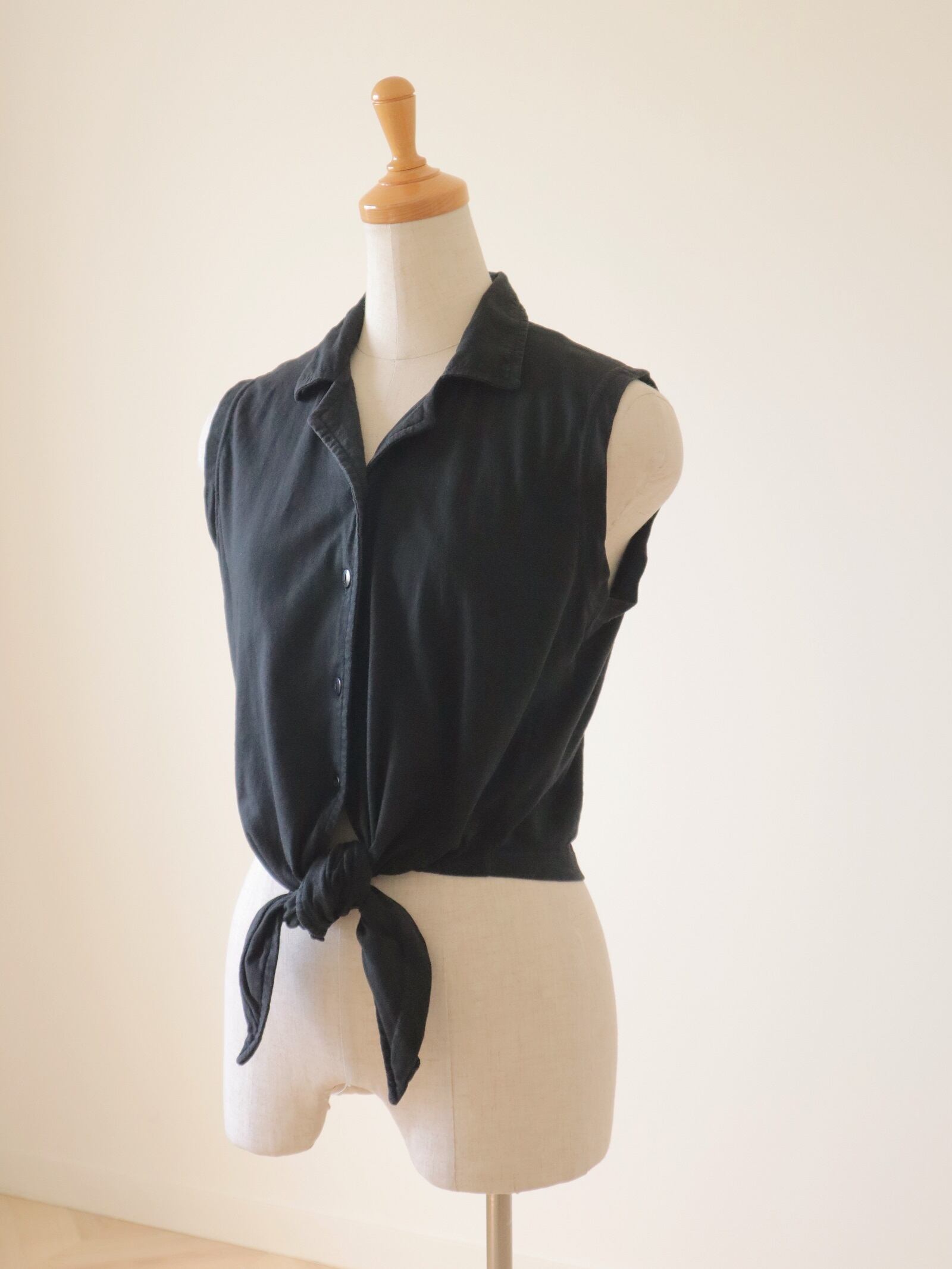 ●jersey ribbon hem tops