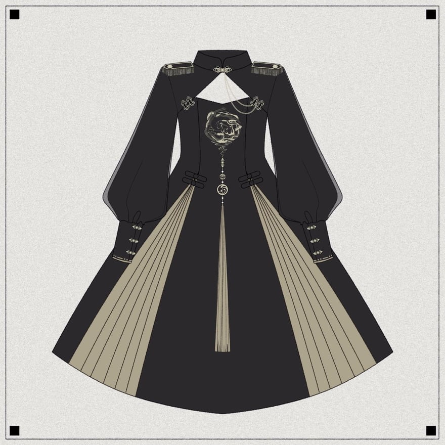 SEASONZ 軍服ロリータ かっこいい 軍服 チャイナ服 刺繍