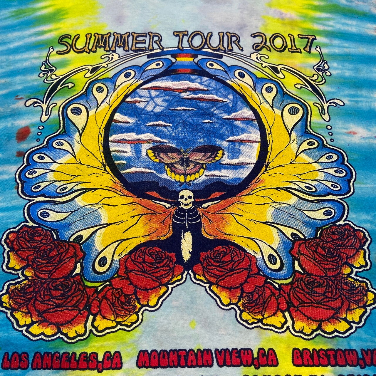 GRATEFUL DEAD風 グレイトフルデッド風 タイダイ染め バンドTシャツ 