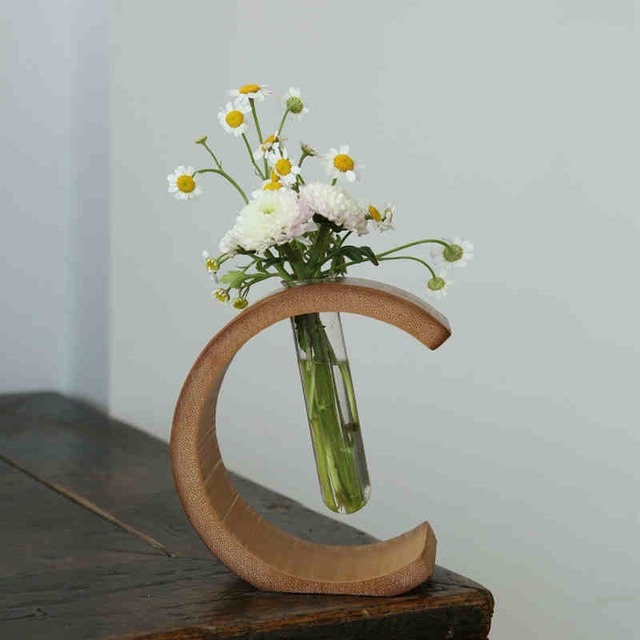 シンプルな竹の花瓶♡フラワーアレンジメント 小さな花瓶 手作り