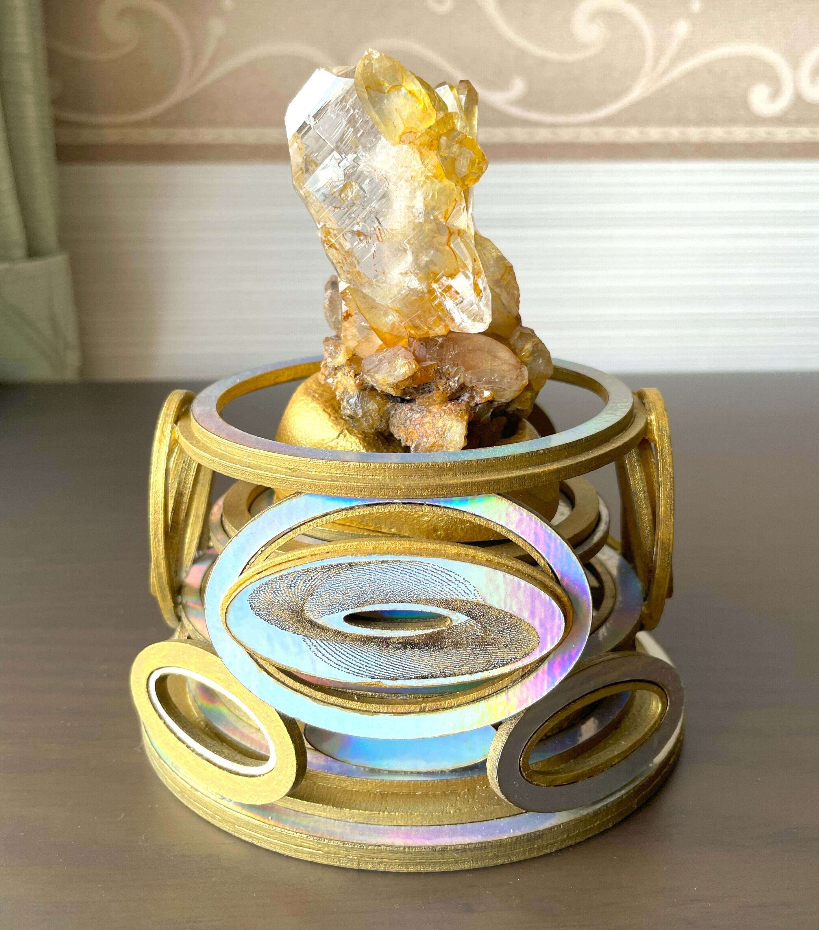 神々しい輝き‼️スカルドゥ産 ヒマラヤゴールデンヒーラー水晶 クラスター