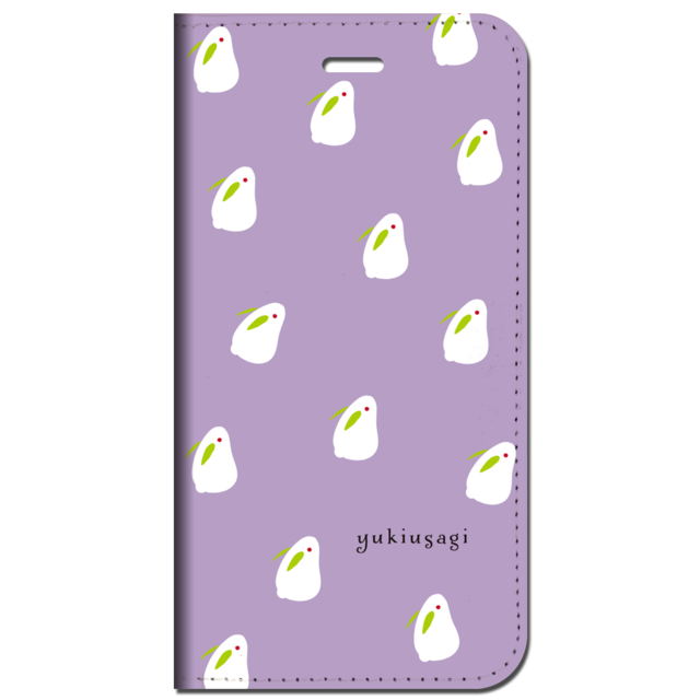 iPhone対応 スマホ 手帳型ケース 雪うさぎA いっぱい 日本 伝統 【iPhone17 / iPhone16 / iPhone16e / iPhoneSE 他 iPhone各機種対応】 st39