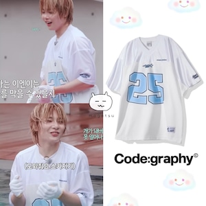 ★Stray Kids アイエン 着用!!【CODEGRAPHY】Rugby mesh jersey short sleeve T-shirt