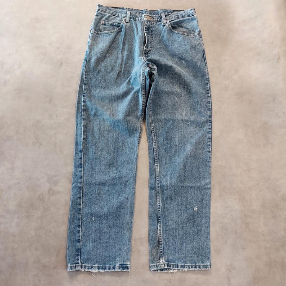 Wrangler ラングラー W34 ブルーデニム ボトム 古着 青 14066