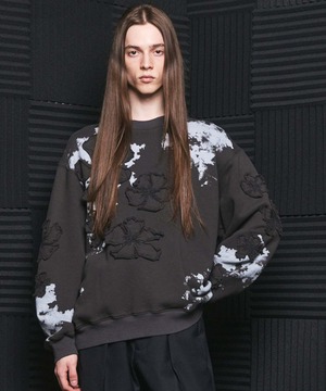 【26AW | MEN】MAISON SPECIAL メゾンスペシャル / フラワーパッチプライムオーバークルーネックスウェット  / 11262411703