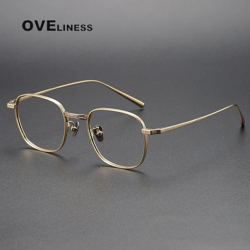 OV0002】〈Titanium〉Vintage Retro Round Glasses