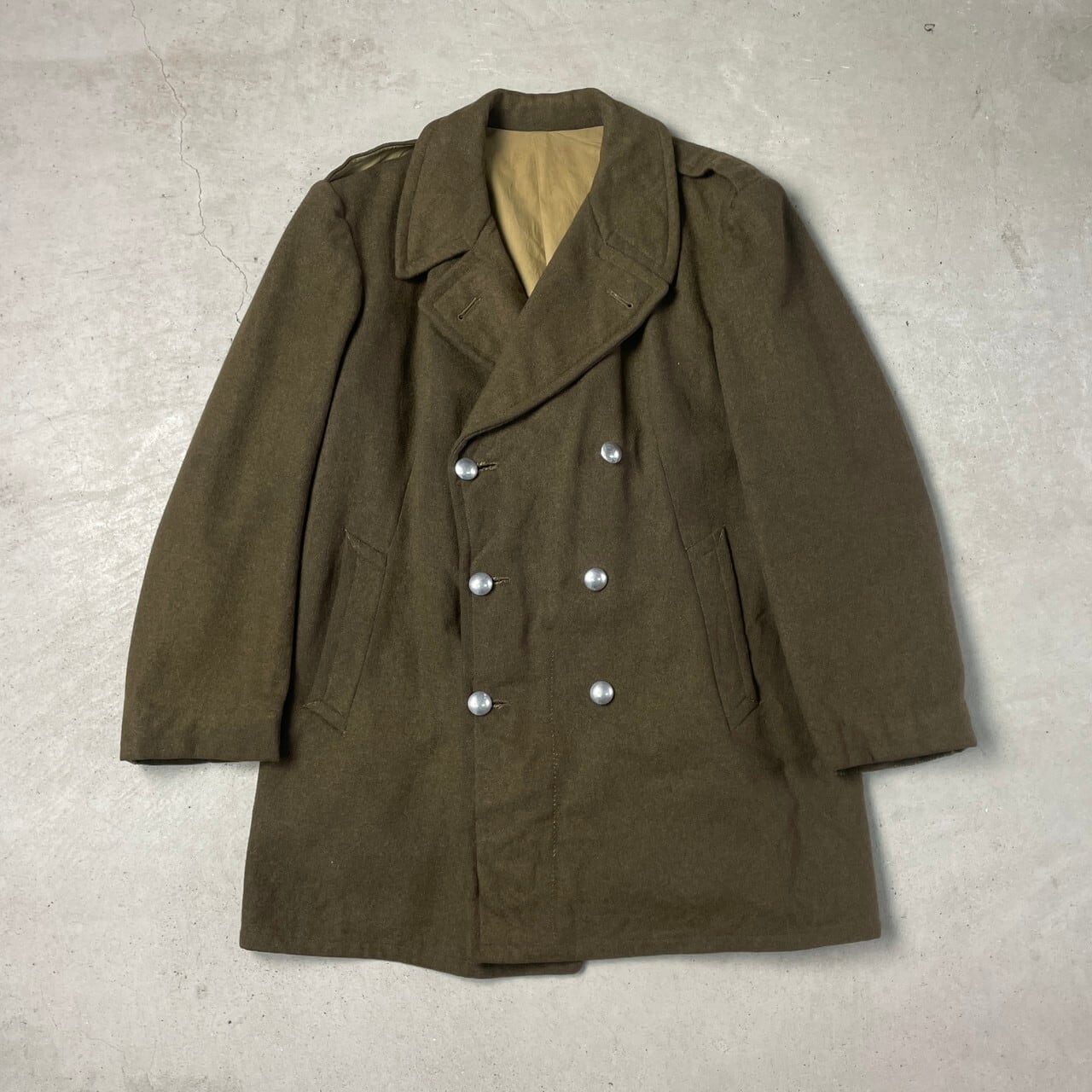 古着通販】50年代 フランス軍 ウールPコート ハーフコート 古着通販】50年代 フランス軍 ウールPコート ハーフコート