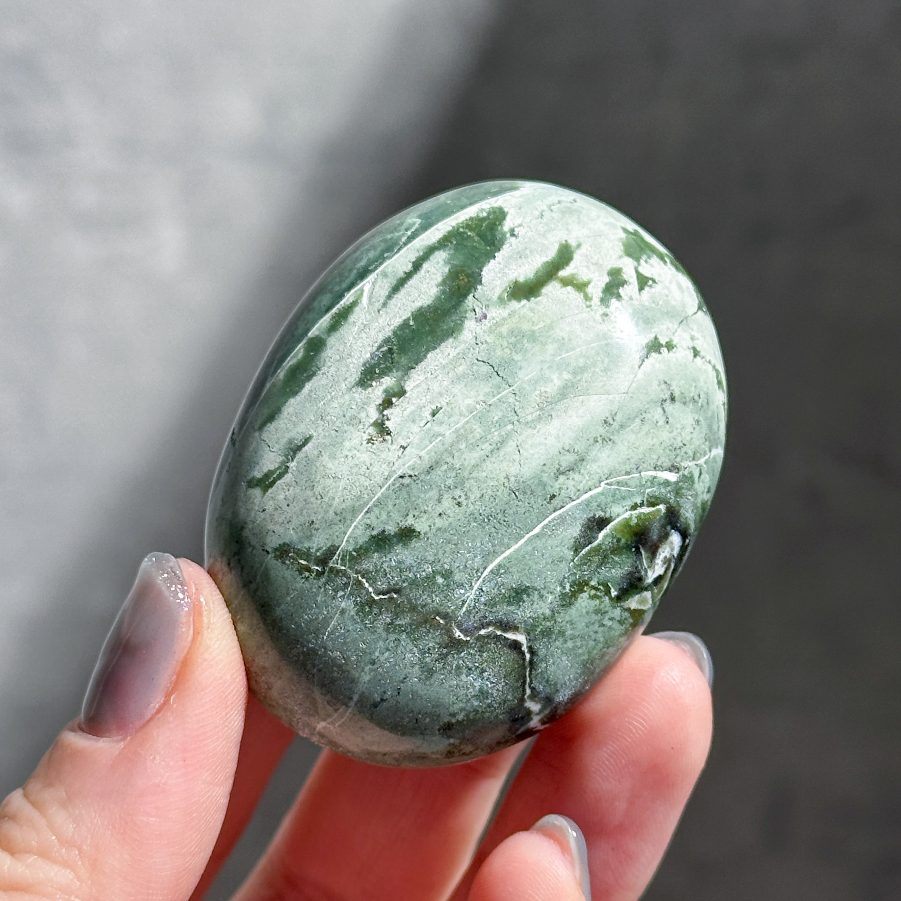 グリーンサードオニキス パームストーン03◇ Green Sardonyx ◇天然石