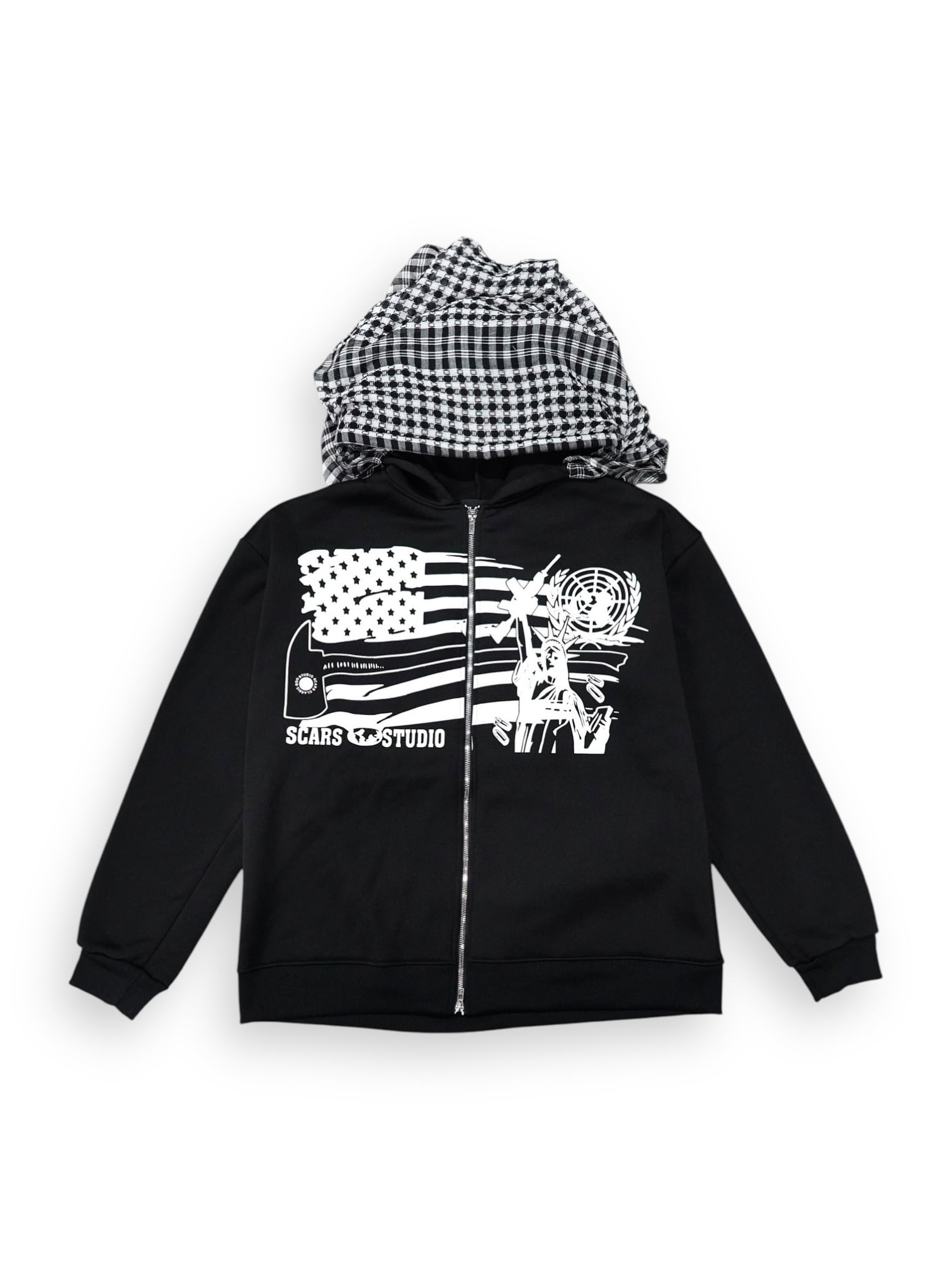【PLANET STUDIO】Veil Print Zip Up Hoodie