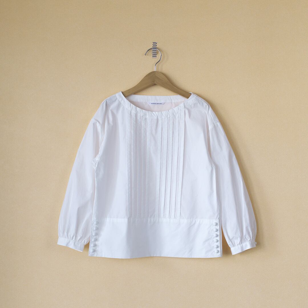 atelier naruse アトリエナルセ コットンタイプライタータックブラウス