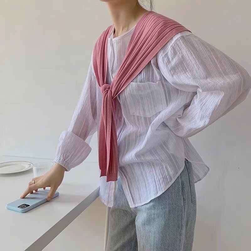 肩掛け風　カラーニット 　AJ111-D001