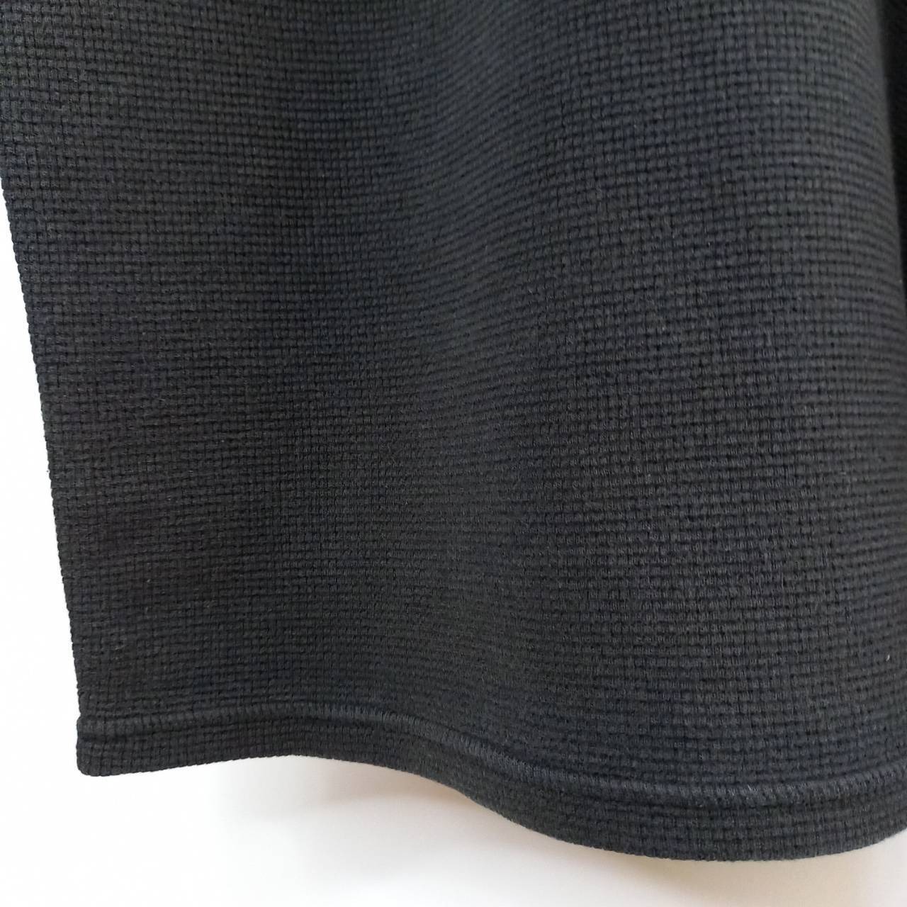 ポロラルフローレン　クルーネック　ワッフル　Tシャツ　半袖　無地　刺繍　黒　L