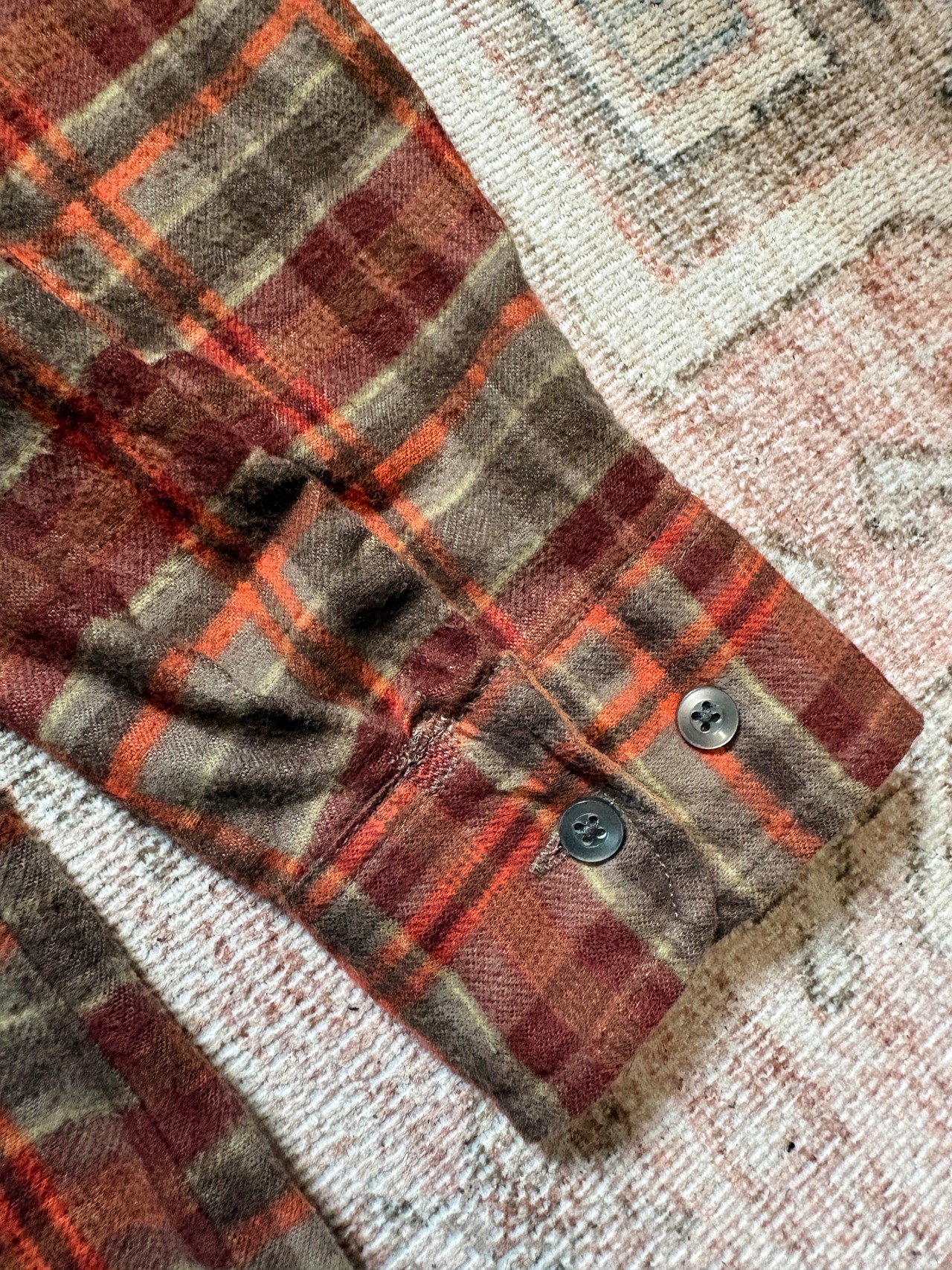 80〜90s / HABAND / print flannel check shirts