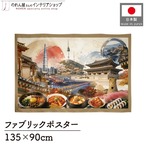 【受注生産】ファブリックポスター 韓国の風景と食文化 135×90cm 53024