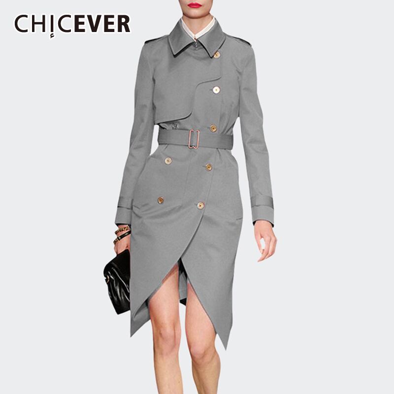 CHICEVERオータムトレンドスリムフィットウインドブレーカーラペルカラーベルトウエストウインドブレーカーレディース2021レディース 秋物 ハーネス 6base513570014422