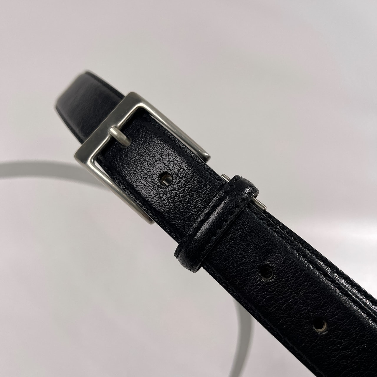 J.PRESS ジェイプレス レザーベルト ハトメ 5穴 /ブラック/ビジネス