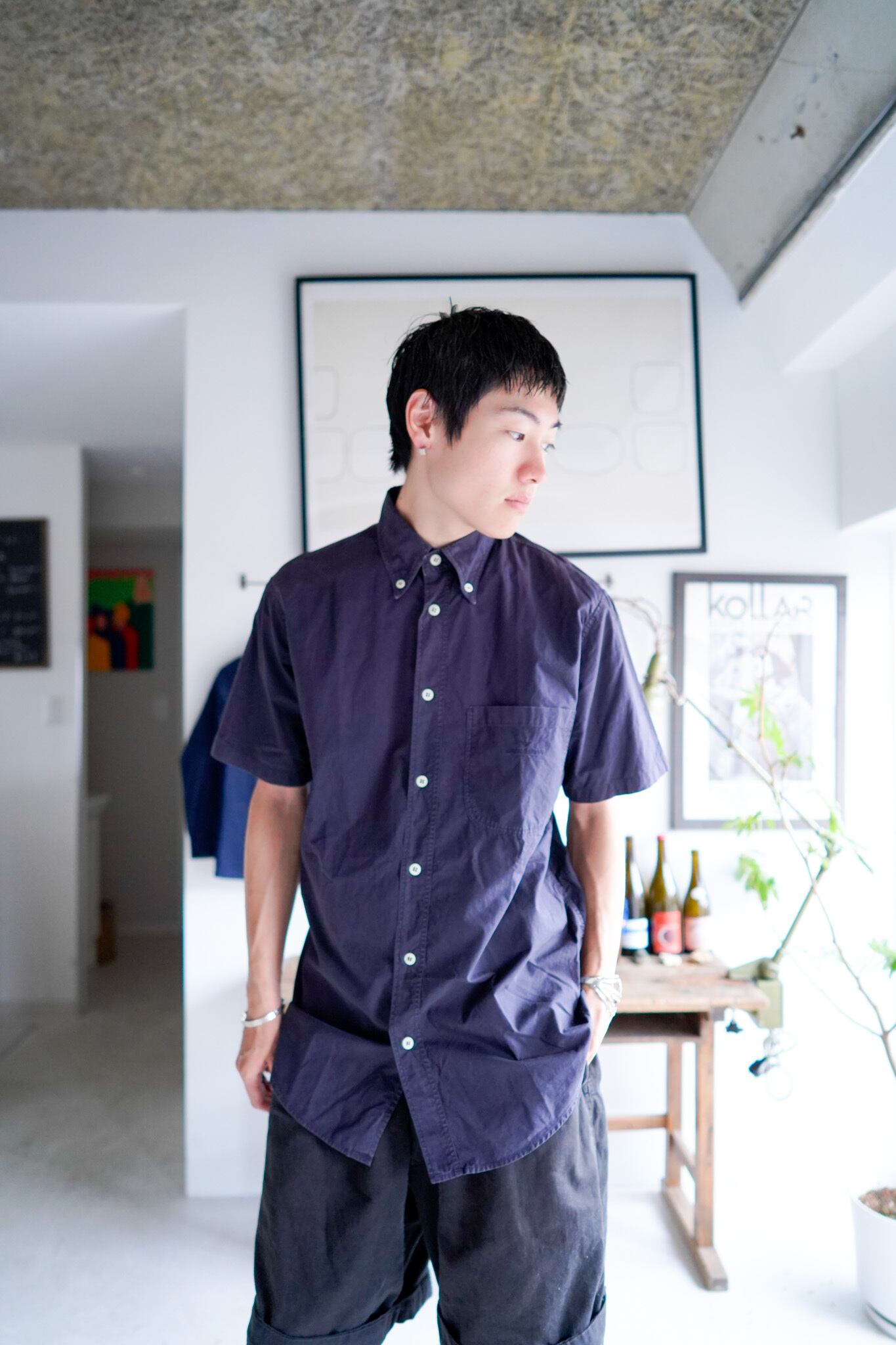 【1980-90s】"ARMANI JEANS" White Cotton Polo Shirt /5-238