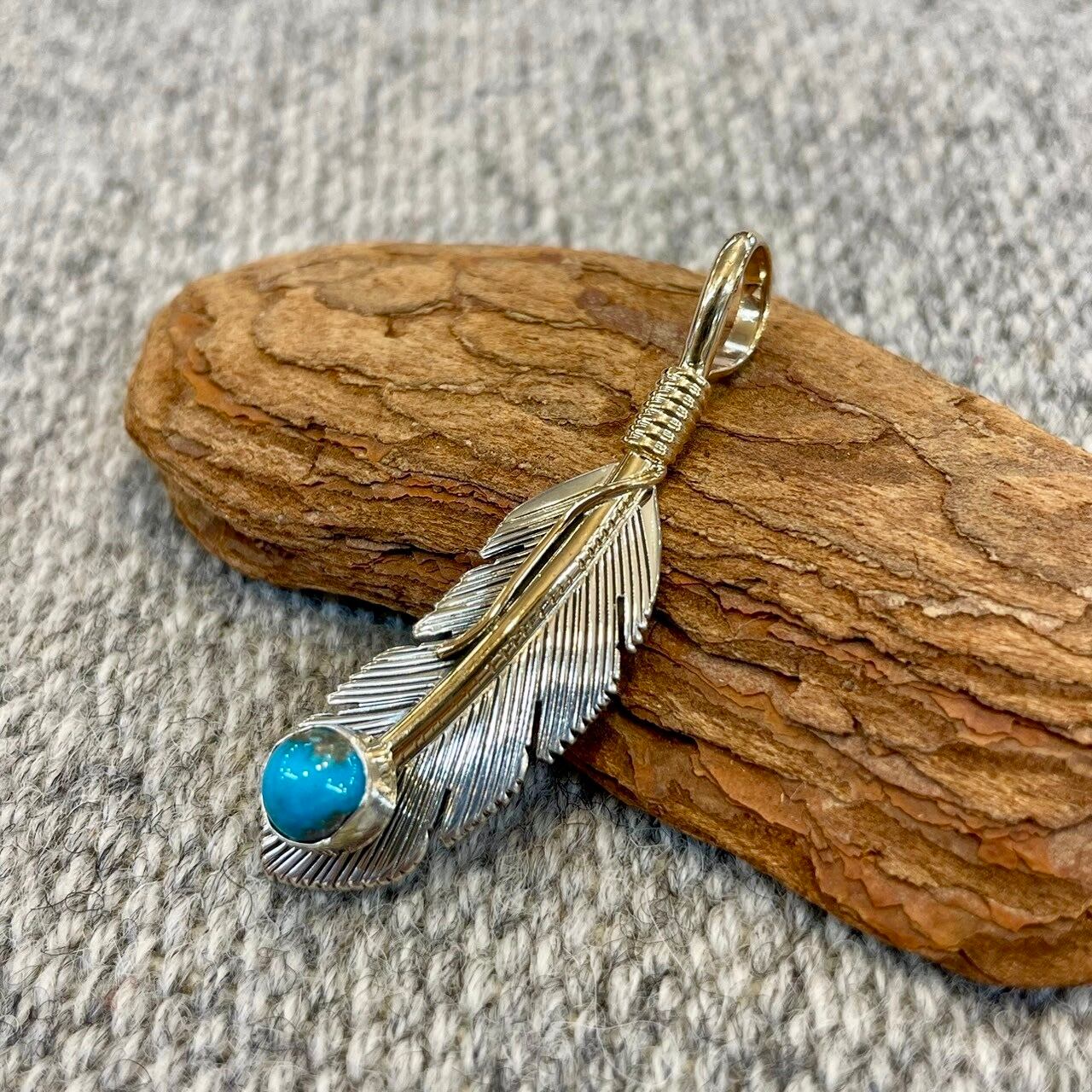 Navajo Harvey Mace フェザー ネックレス navajo】 Harvey Mace フェザー Bright ネックレス Amazon | [INDIAN