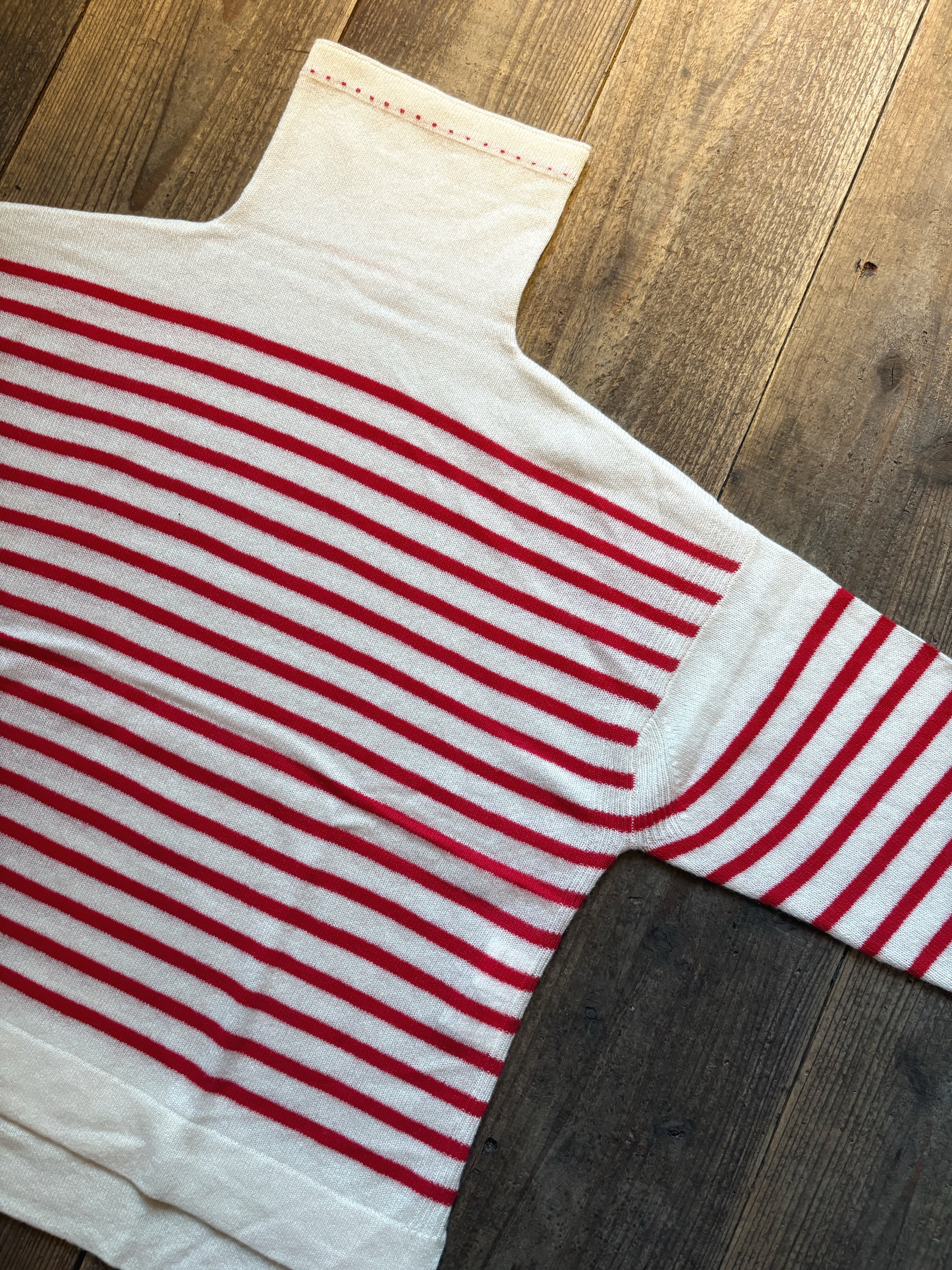 TOWAVASE ☆今期新品Basque pullover タートルネック Basque pullover (turtle neck) col.ivory×blue | Re;li