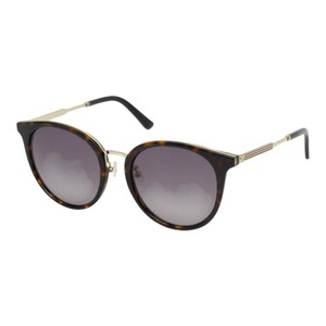 グッチ インターロッキングG シェリーライン アジアンフィット サングラス GG0204SK ブラック プラスチック レディース GUCCI 【中古】