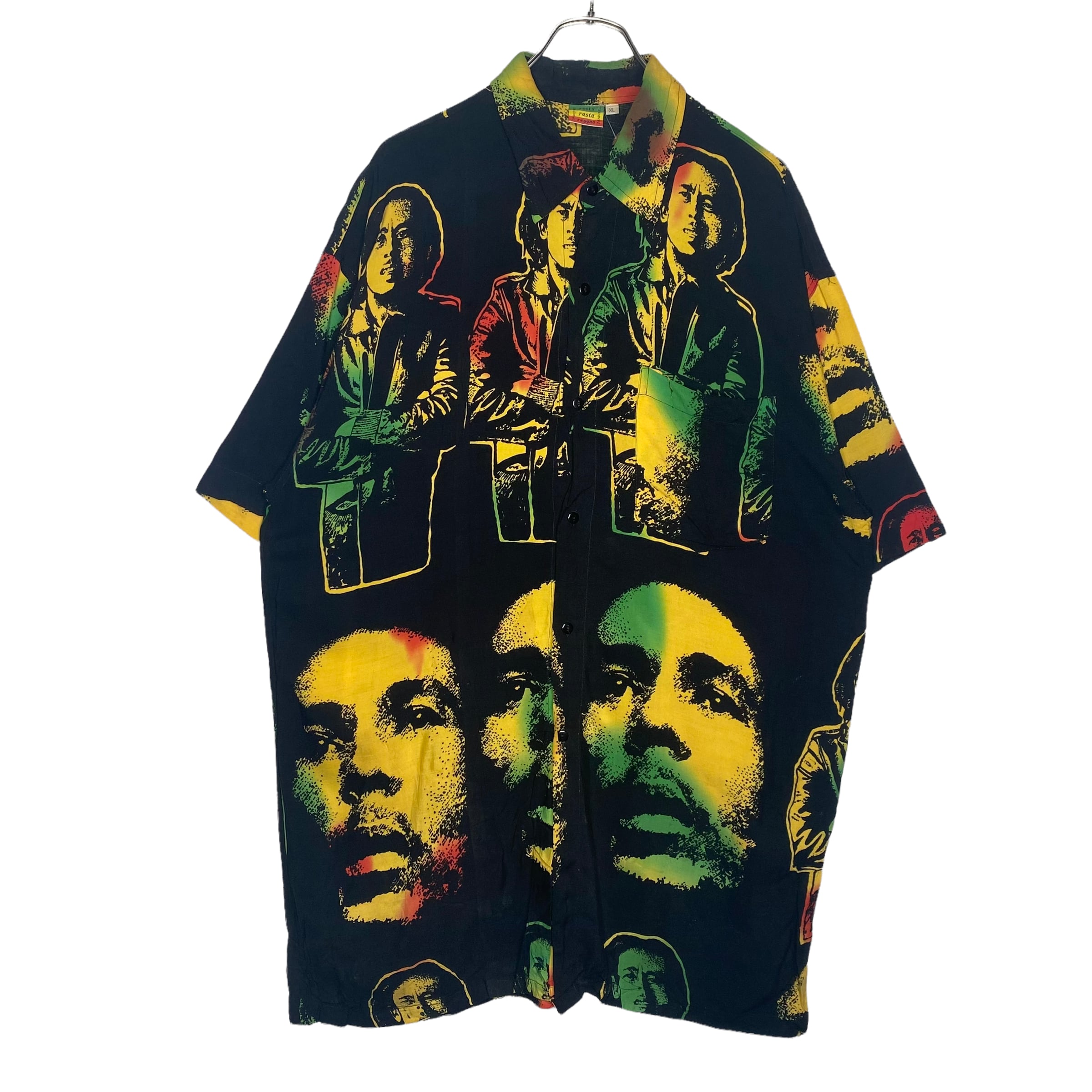 roots rasta reggae 半袖シャツ XL ボブマーリー 総柄 | 古着屋 roots rasta reggae 半袖シャツ XL ボブマーリー 総柄 | 古着屋