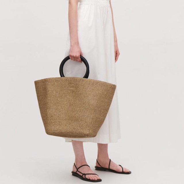 Round handle basket bag　V3024