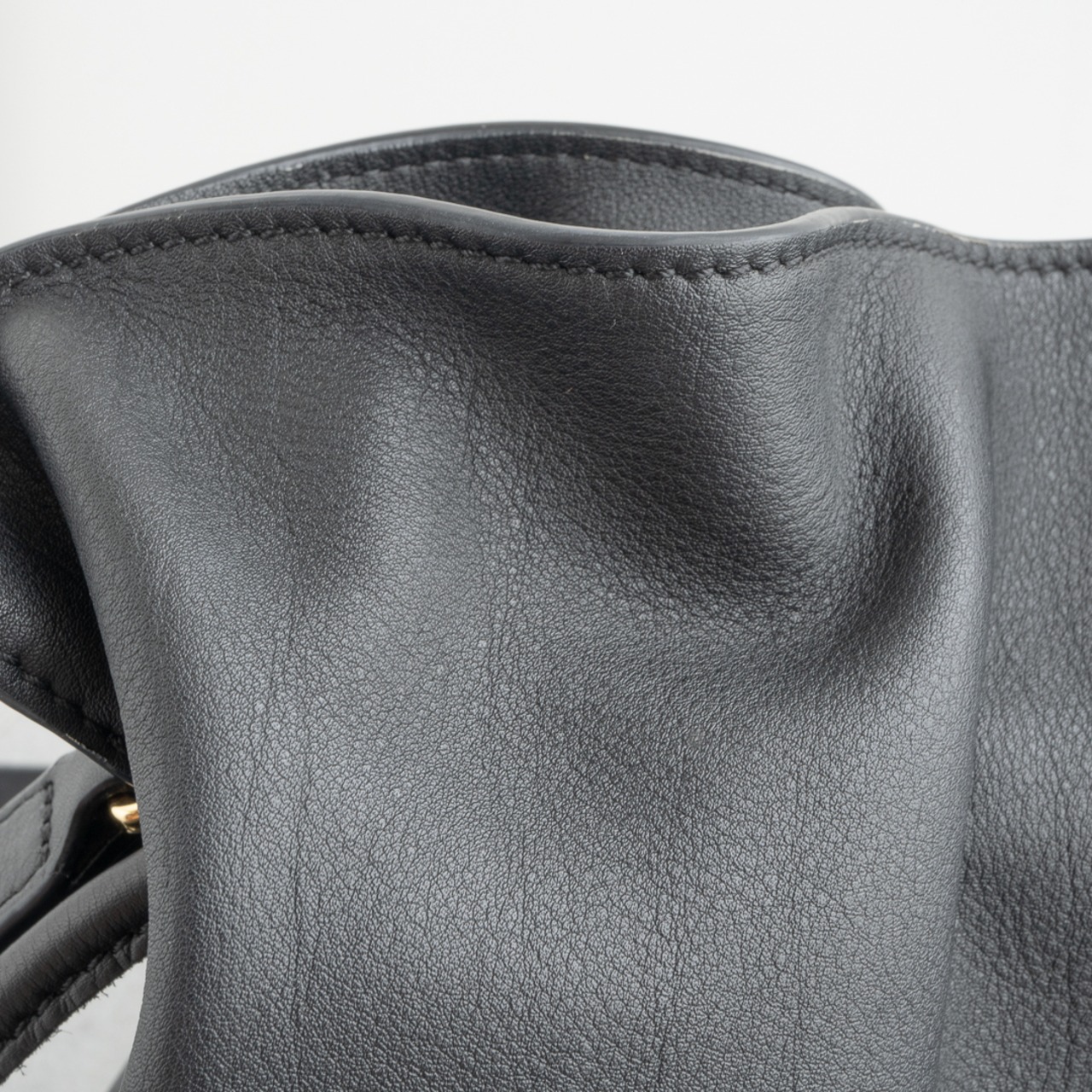 ロエベ フラメンコ クラッチ ミディアム ショルダーバッグ ブラック レザー