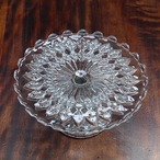 イギリス アンティーク ケーキスタンド/プレスガラス/コンポート 皿 『送料無料』CA-058