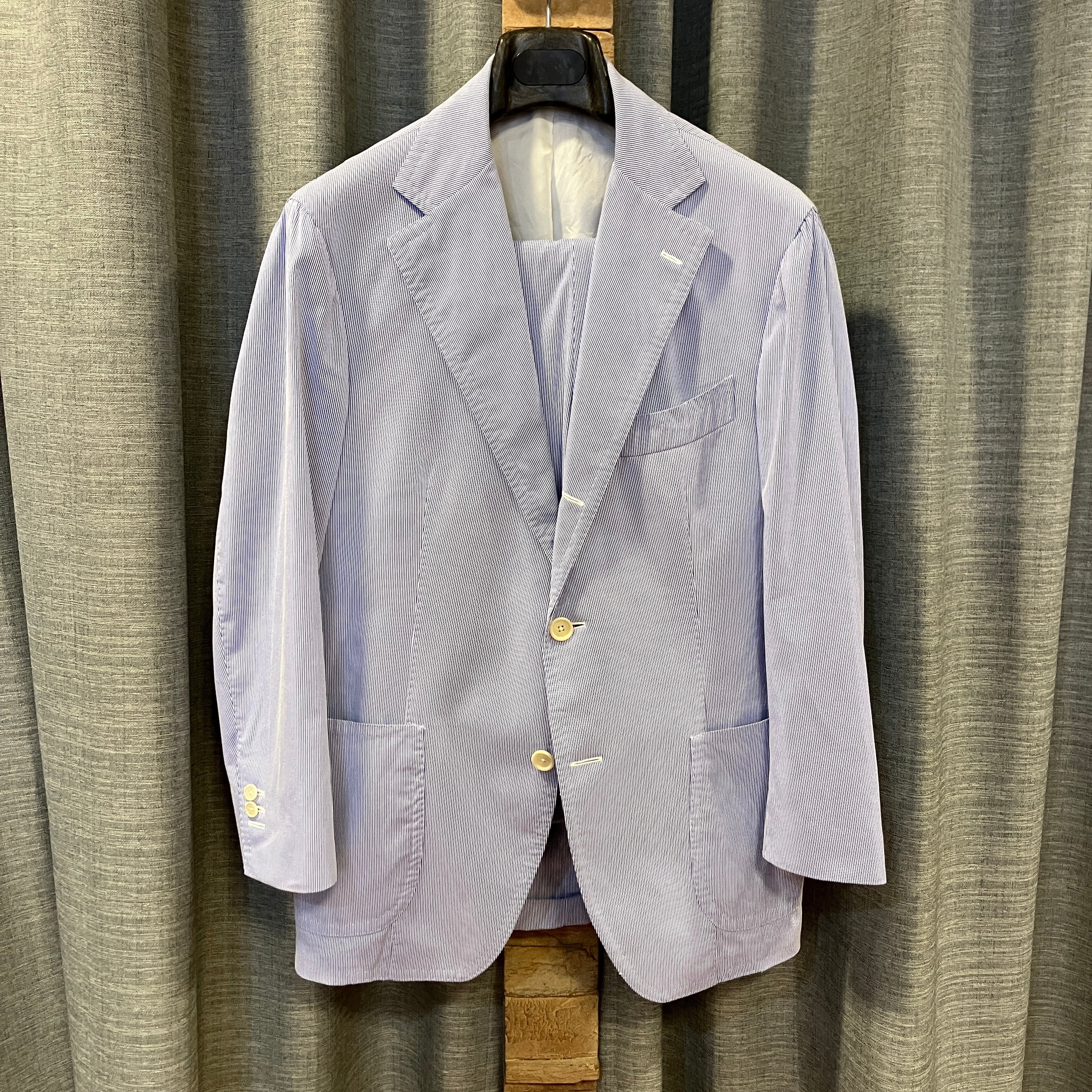4*m様 TITO ALLEGRETTO コットン コート サイズ48 イタリア TITO ALLEGRETTO COTTON/NYLON BLUE CORD LANE SUIT《48》 | safarionline