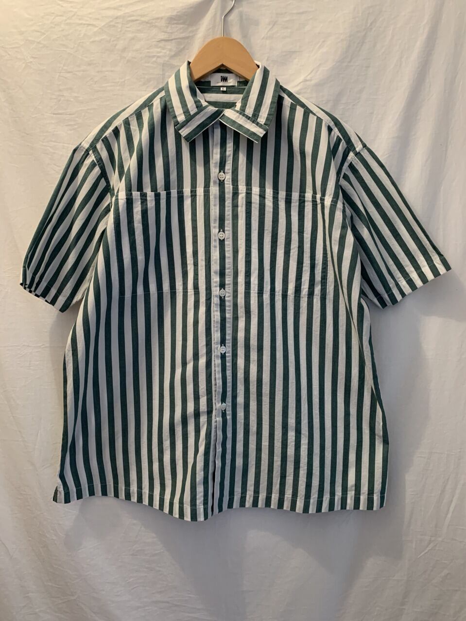 1980's Design Stripe Short Sleeve Shirt "ISSEY MIYAKE"