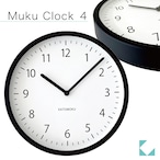 KATOMOKU muku clock 4 LL ビーチ ブラック km-138BK 掛け時計