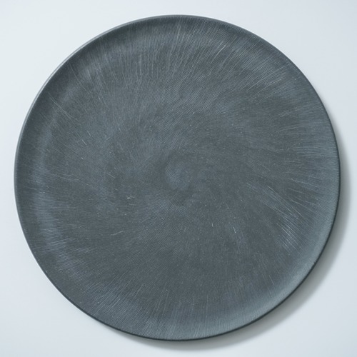 都築明 3　のこ目 平皿 25cm