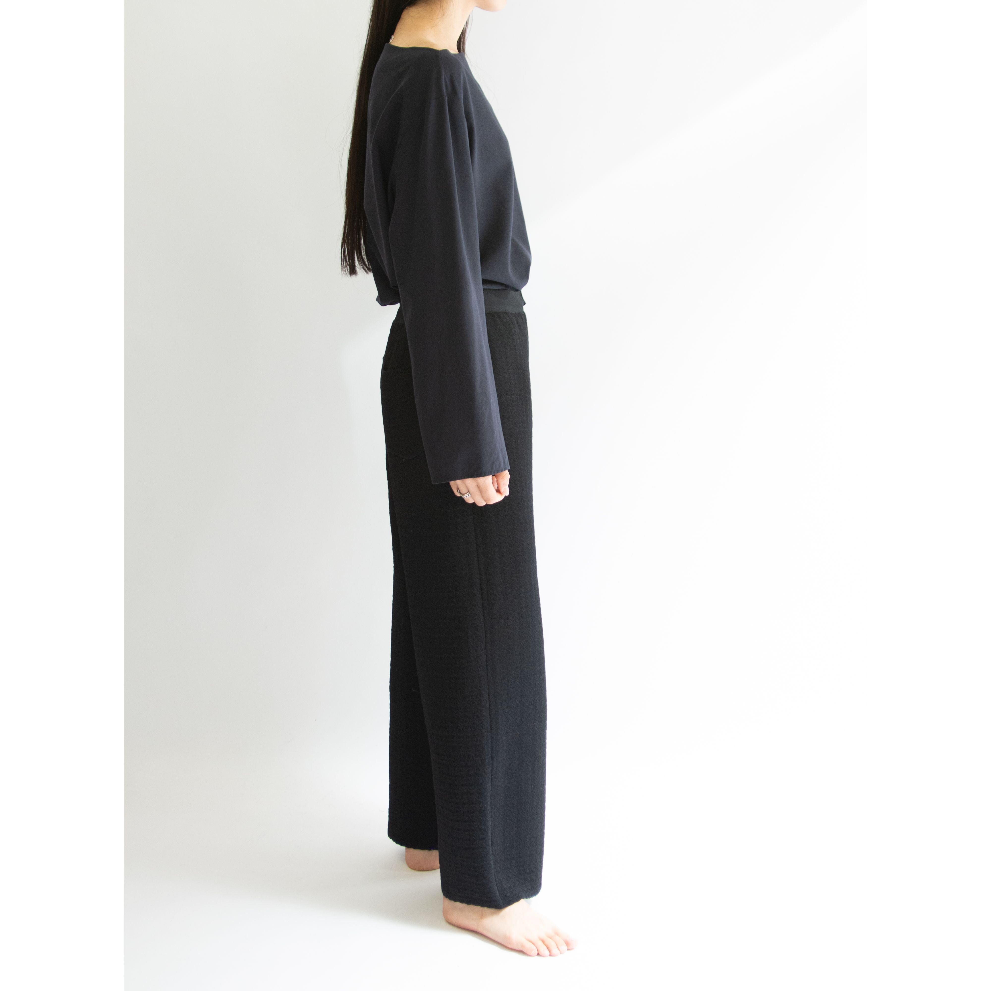 【GIORGIO ARMANI】Made in Italy Viscose-Polyester Jersey Wide Pants（ジョルジオアルマーニ イタリア製ヴィスコースポリエステルジャージー ワイドパンツ）
