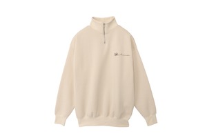 minnon harf zip sweat/Beige